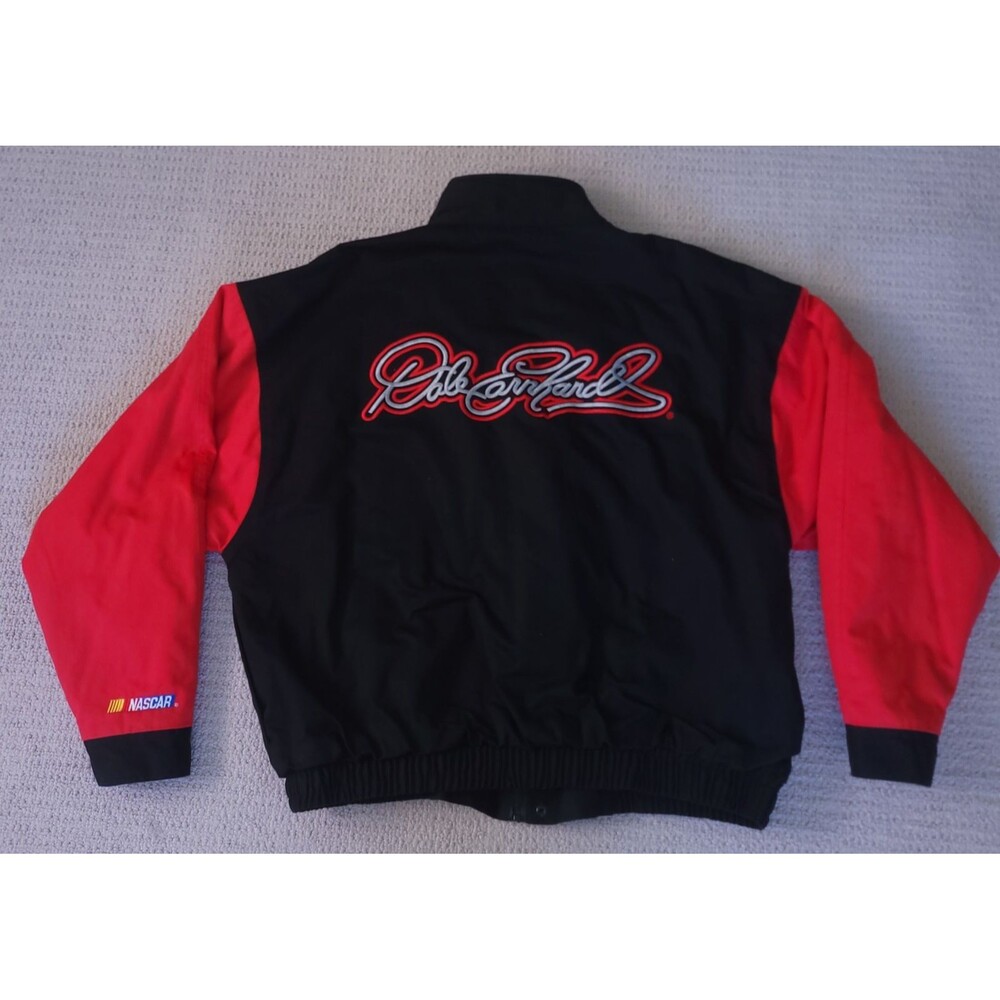 Dale Earnhardt Jacket Mens Red Black 2XL Competitors View #3 Nascar Fleece Lined